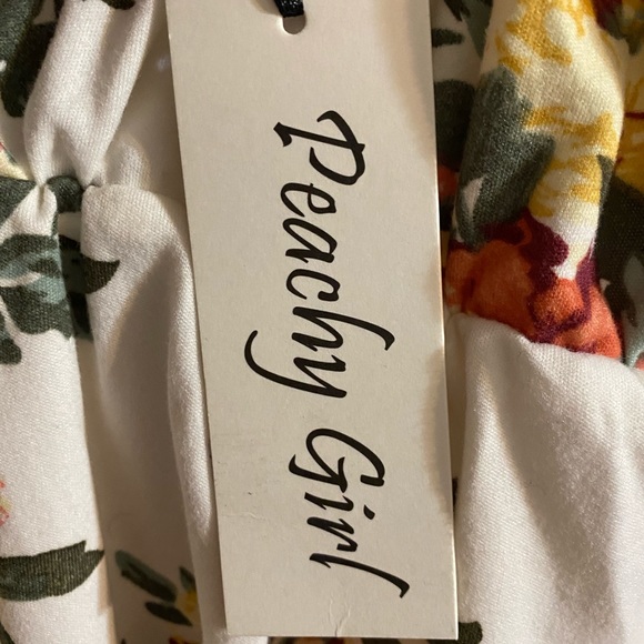 Just Peachy Faux Wrap Floral Dress - Picture 8 of 8